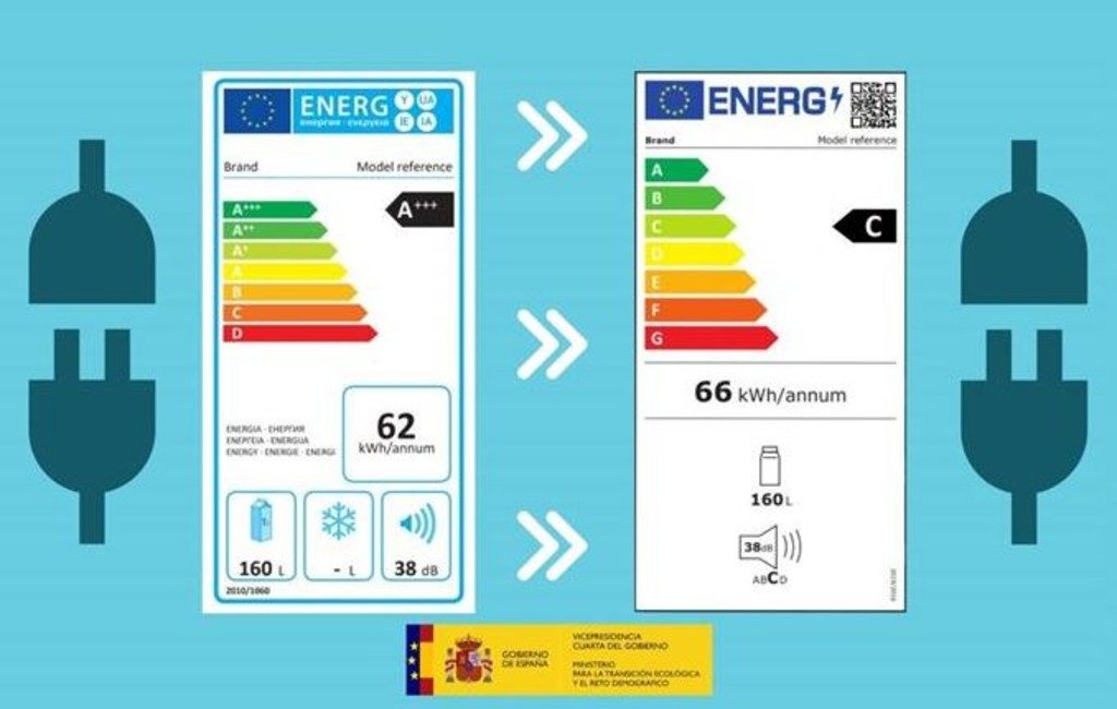 Spanje heeft ook sinds 1 maart de nieuwe energielabels voor elektronische producten