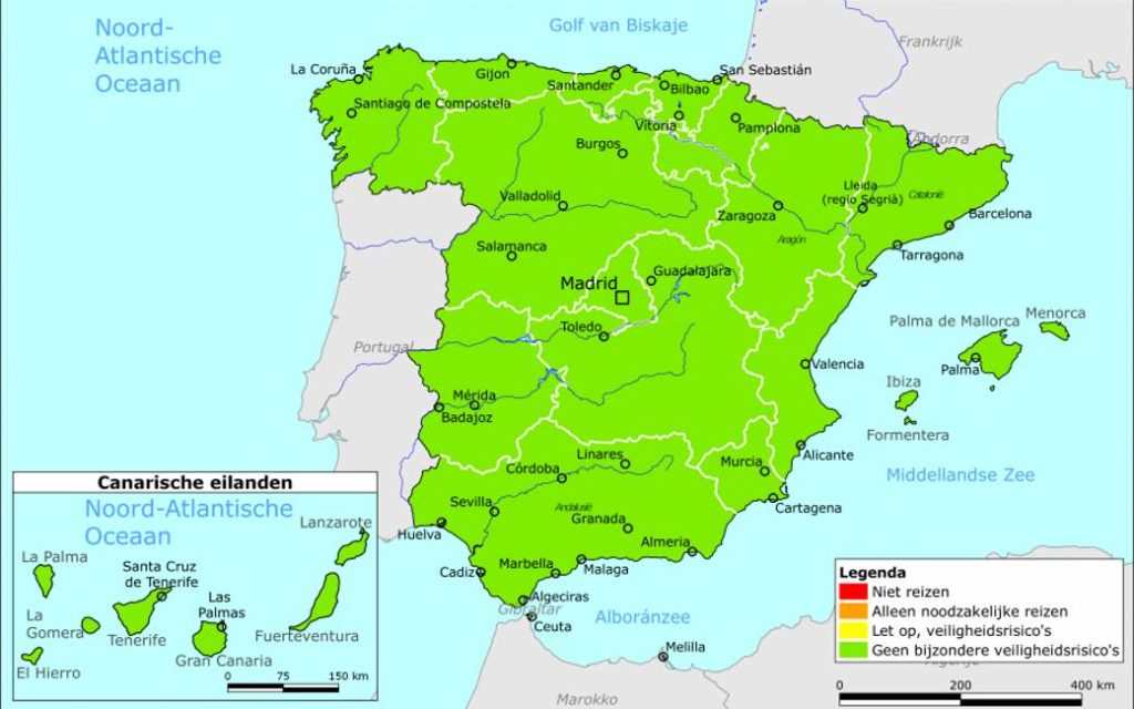 Nederland past reisadvies Spanje aan naar GROEN maar wat betekent dat voor het reizen?