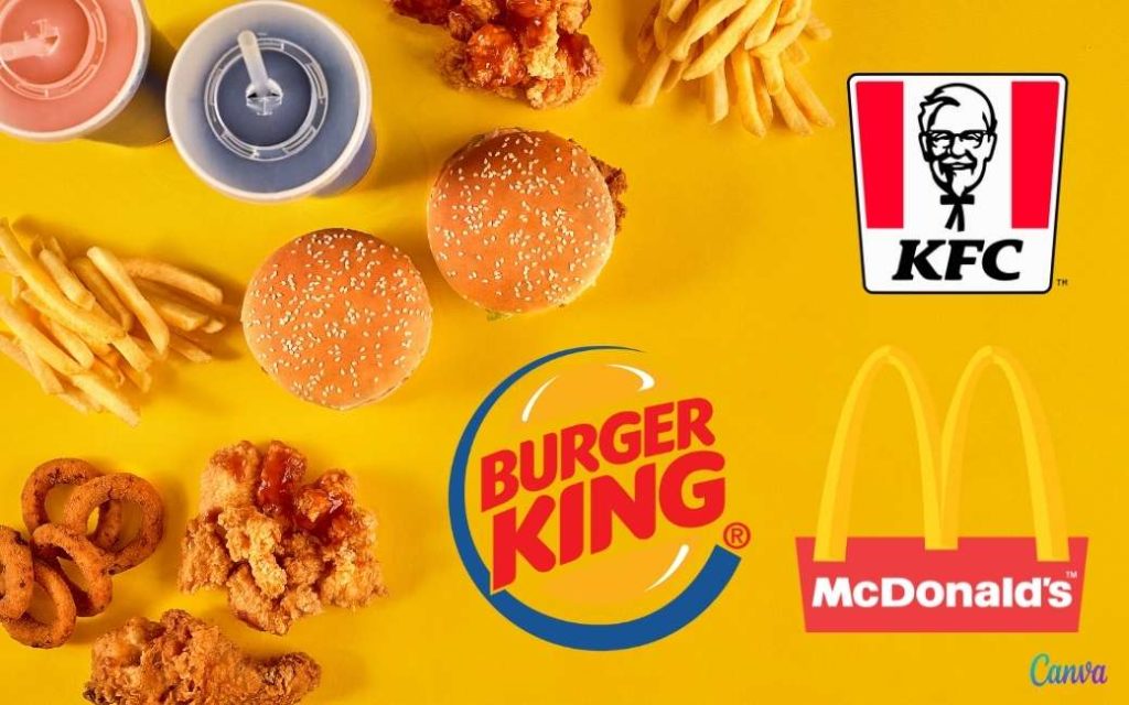 Hoeveel Burger King, McDonald’s en Kentucky Fried Chicken restaurants zijn er in Spanje?