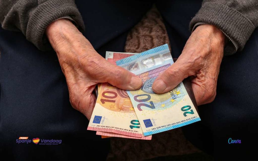 Gemiddelde ouderdomspensioen Spanje in januari (2023) is 1368 euro