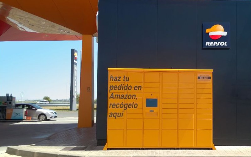 Amazon producten kunnen worden teruggebracht bij Repsol tankstations in Spanje