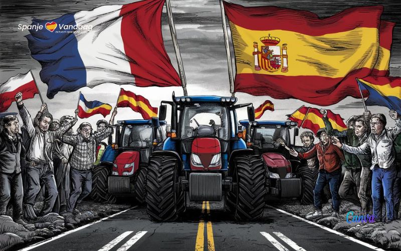 Waarom boeren de grenzen tussen Spanje en Frankrijk blokkeren op maandag 3 juni