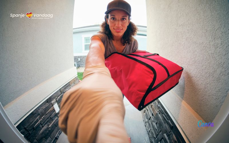 Man ontvangt poedelnaakt zijn bestelling van Uber Eats in Zaragoza