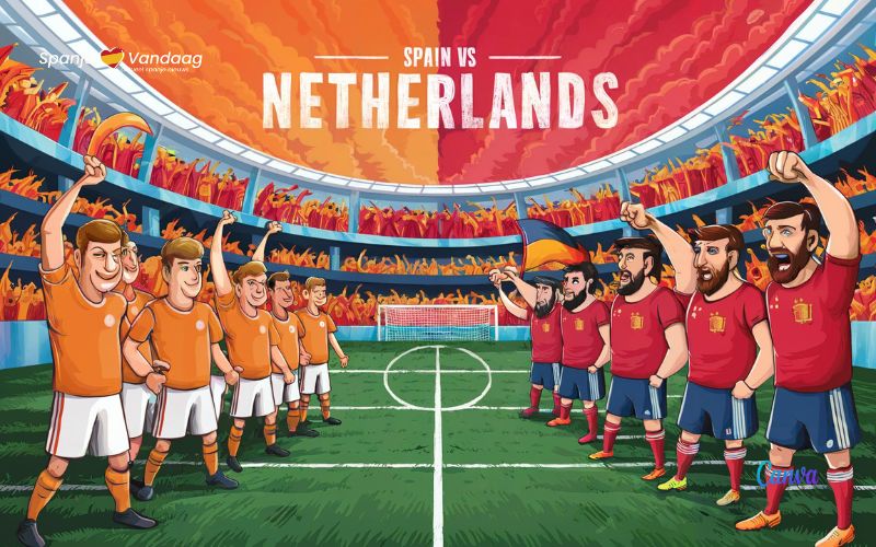 Hoe vaak hebben Nederland en Spanje tegen elkaar gevoetbald?