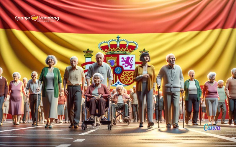 Gemiddelde ouderdomspensioen Spanje in juli (2024) is 1.443 euro