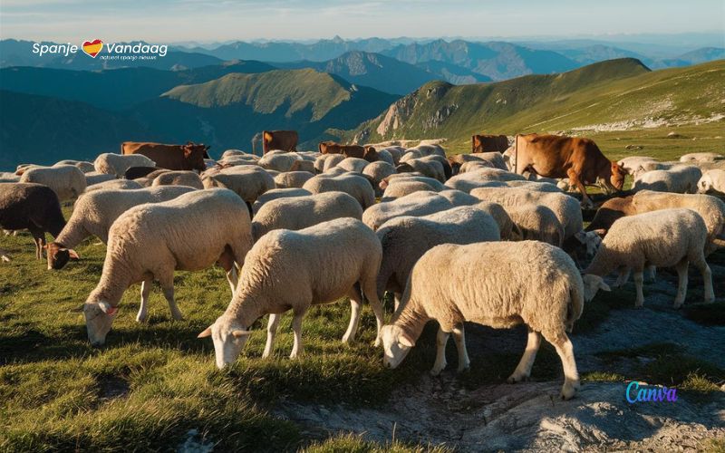 Schapen en koeien loslaten op grote hoogte gaat gepaard met eeuwenoud volksfeest in de Pyreneeën