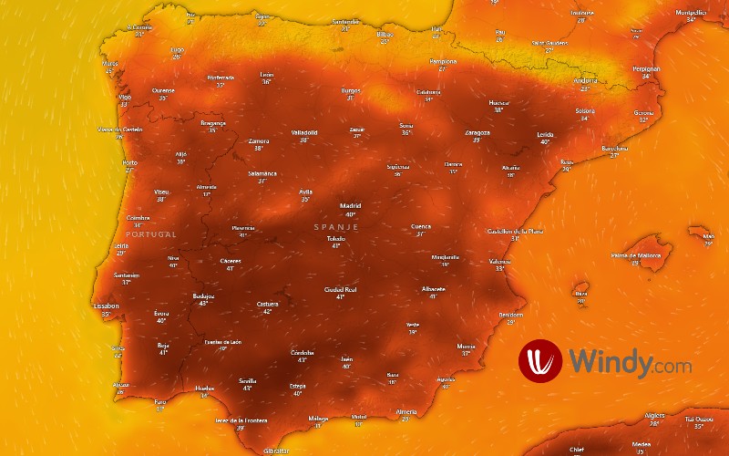 Il “forno iberico” invade parti della Spagna con l’aumento delle temperature