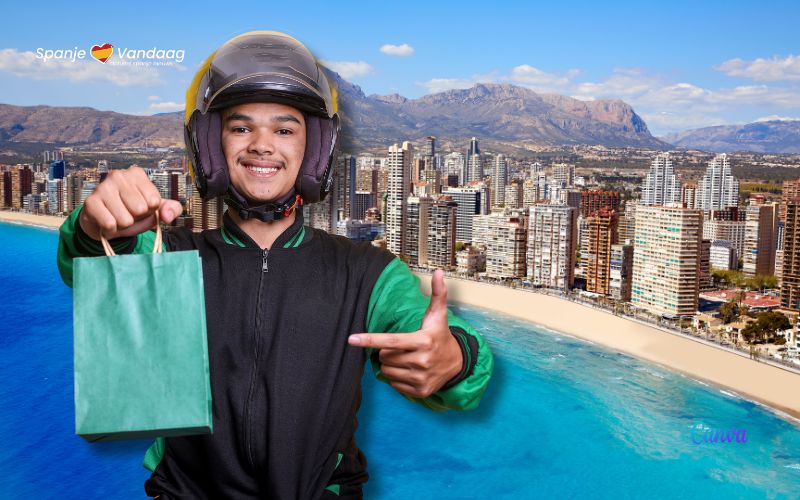 Eten laten bezorgen door Uber Eats op de stranden in Benidorm en Alicante