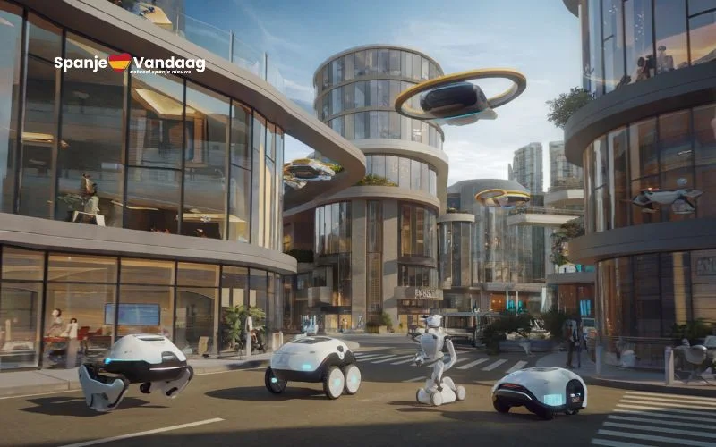 Spanjaarden zien Madrid in 2050 met microwoningen, robots en vliegende taxi's