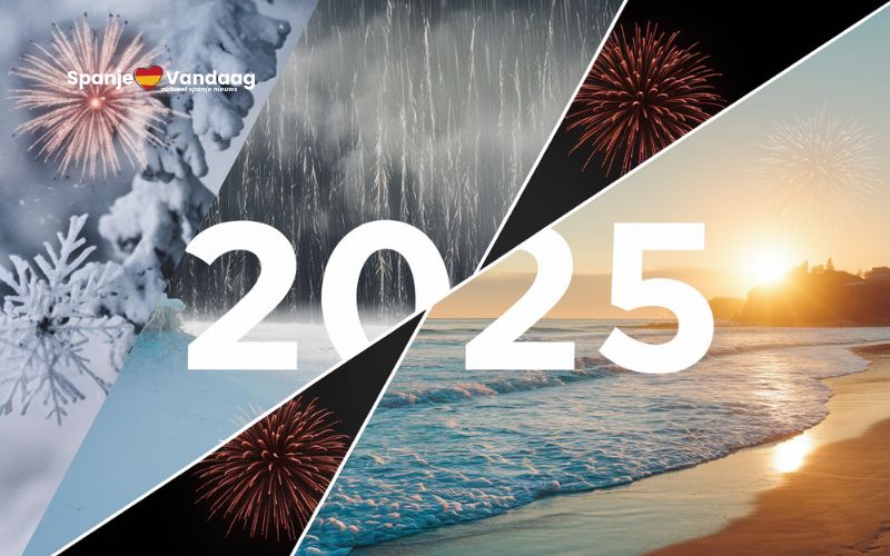 Spaanse Weerdienst voorspelt regen, sneeuw en zon bij de start van 2025