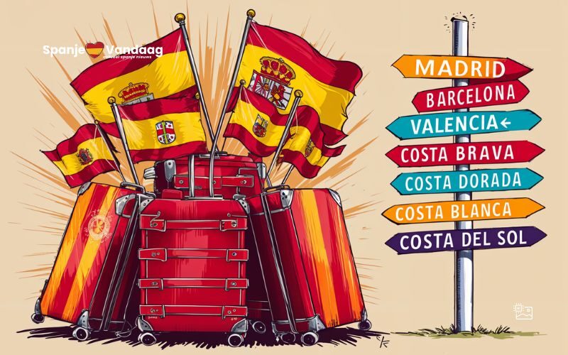 Bijna 5,5 miljoen buitenlandse toeristen in Spanje in februari (2025)