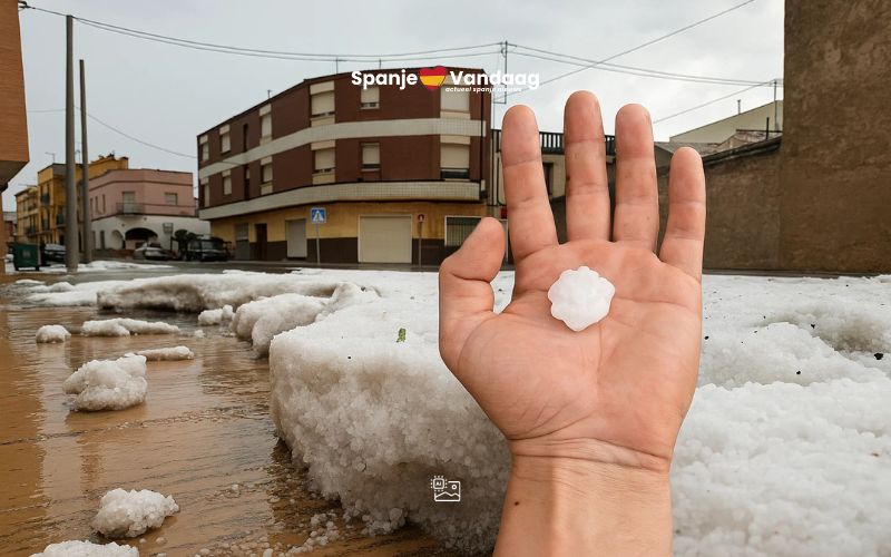 Hevige hagelbuien veroorzaken problemen in Valencia, Almería, Murcia en Salamanca