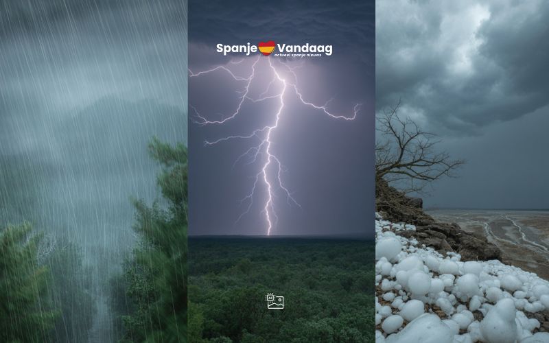 Extreem weer dit weekend in Spanje: van hittegolf tot zware onweersbuien met hagel en harde wind