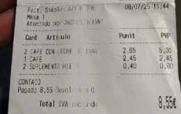 Spaanse bar vraagt 40 cent voor een ijsblokje in de koffie
