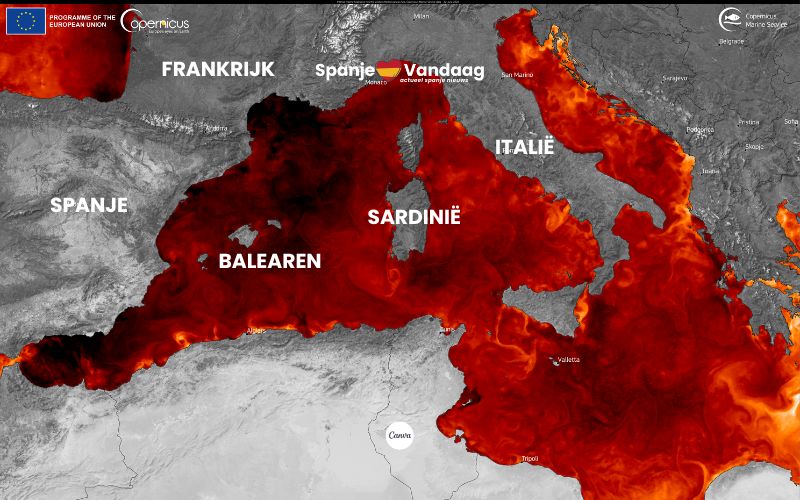 KNMI over de recordwarmte tot 28 graden in de Middellandse Zee