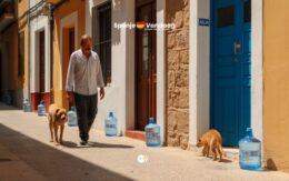 Waarom staan er waterflessen voor huizen in Spaanse dorpen en steden?