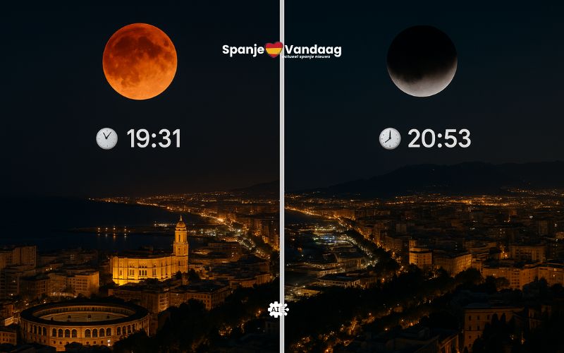 Totale maansverduistering 7 september met spectaculaire bloedmaan in Spanje