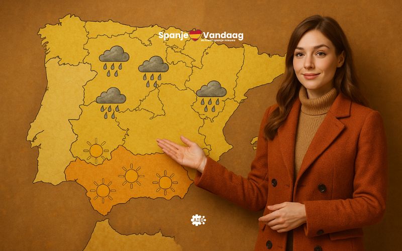 Middellandse Zeekust met regen en nazomerweer in Zuid-Spanje