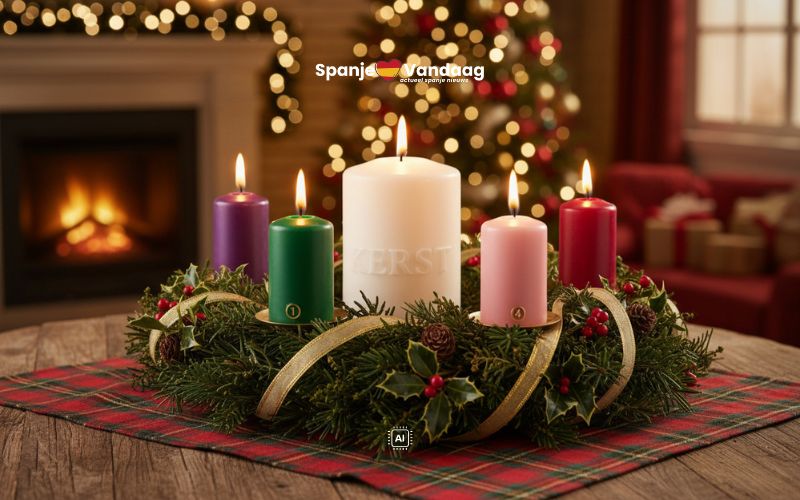 Ken jij de betekenis van de gekleurde kaarsen in de adventskrans in Spanje?