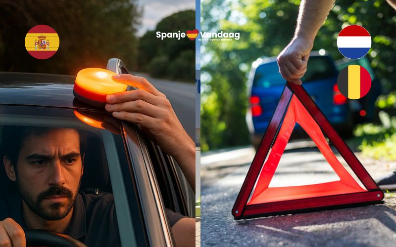 Buitenlandse auto’s mogen in Spanje de klassieke gevarendriehoek blijven gebruiken