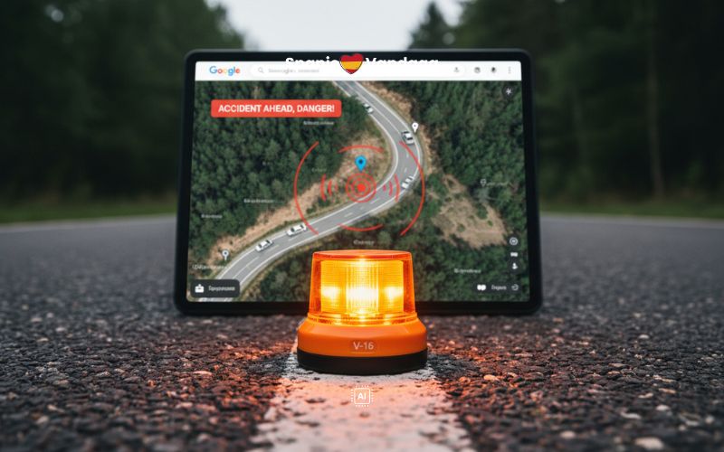 Gaan V16-pechmeldingen ook verschijnen in Google Maps in Spanje?