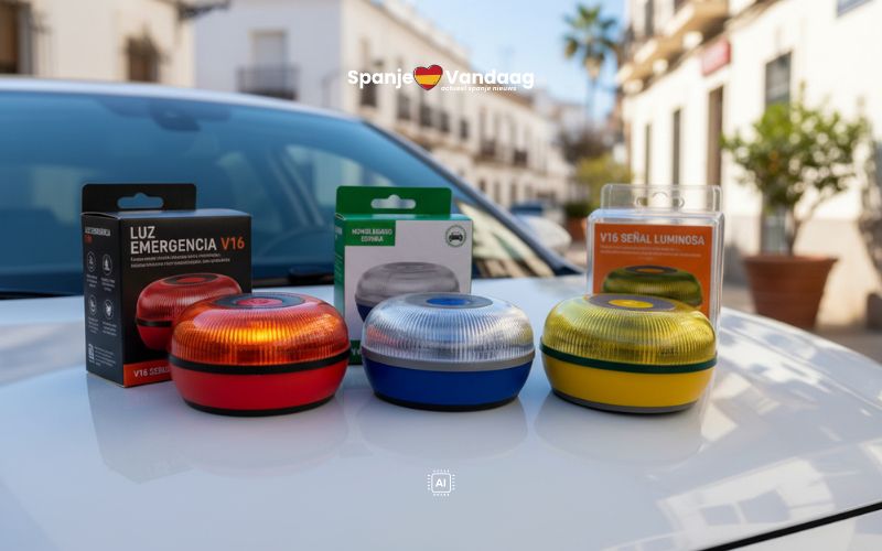 Eén V16-noodlamp, tientallen merken en waarom de markt in Spanje zo verwarrend is
