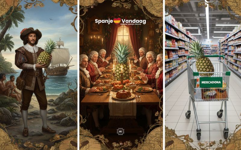 Spanje en de ananas: van koninklijk statussymbool tot kersttraditie en flirtmiddel bij Mercadona