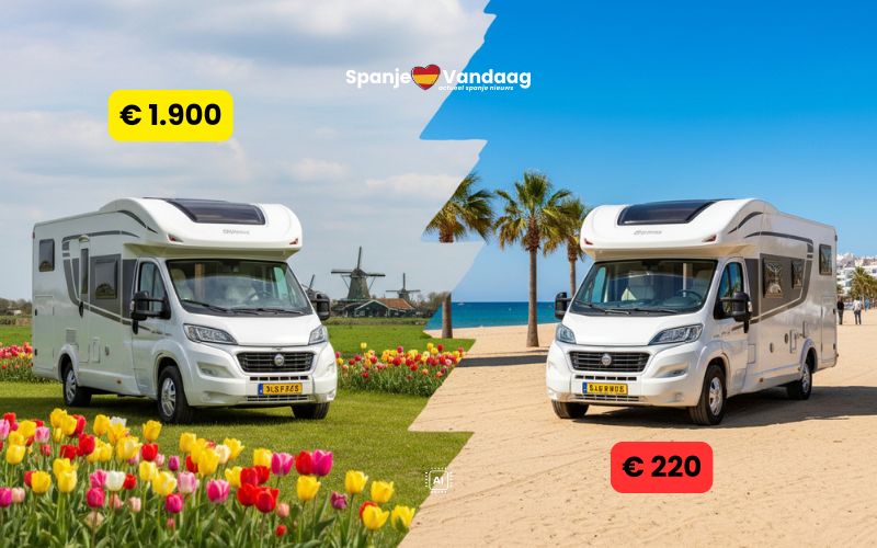 Nederlandse kampeerauto belasting verdubbelt, maar hoe is dat in Spanje?