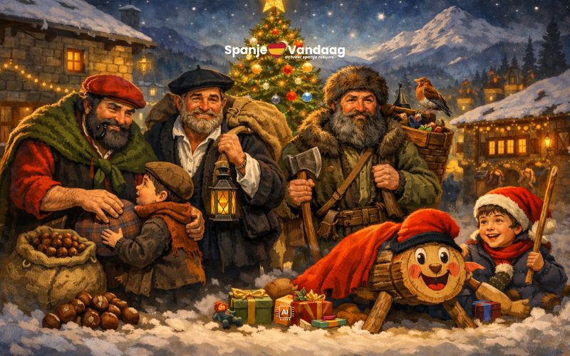 Naast de kerstman bestaan in Spanje ook Olentzero, O Apalpador, Esturu en Caga Tió