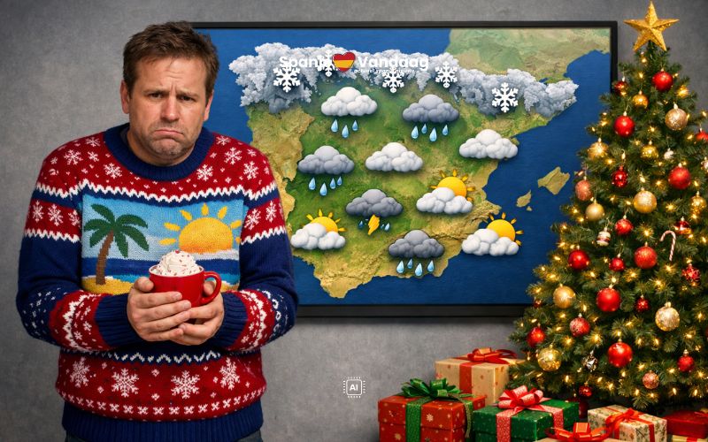 Koude luchtmassa zorgt voor sneeuw en strenge vorst op een natte tweede kerstdag in delen van Spanje