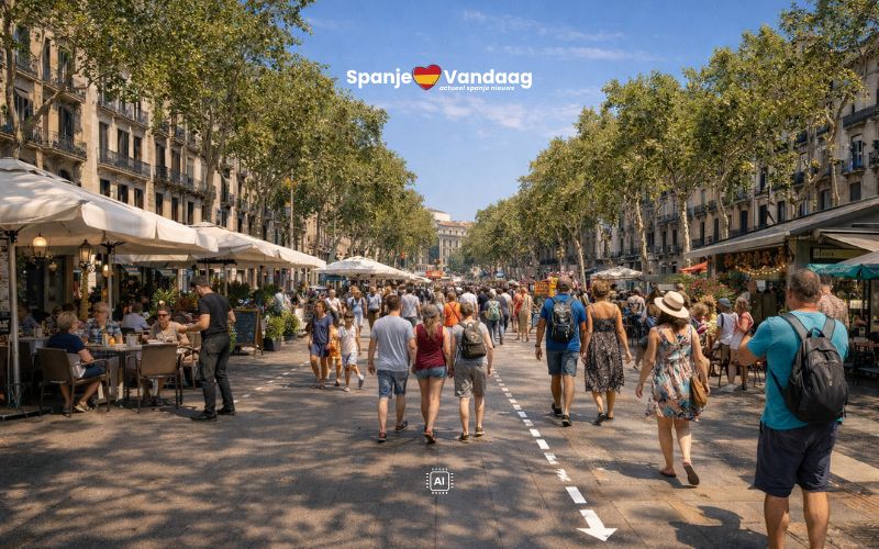 Barcelona maakt de beroemde Ramblas ruimer door terrassen anders te plaatsen