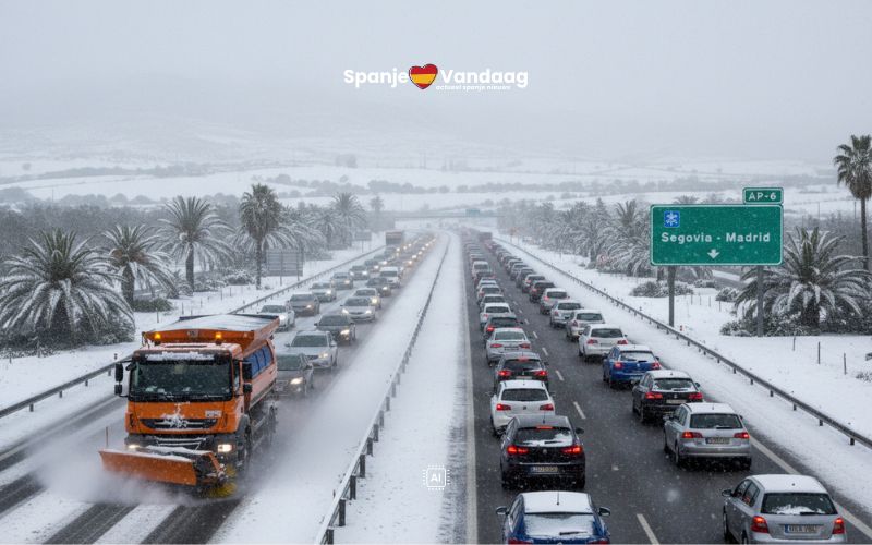 Spaanse weerdienst waarschuwt voor een lastige zondag door sneeuw en kou
