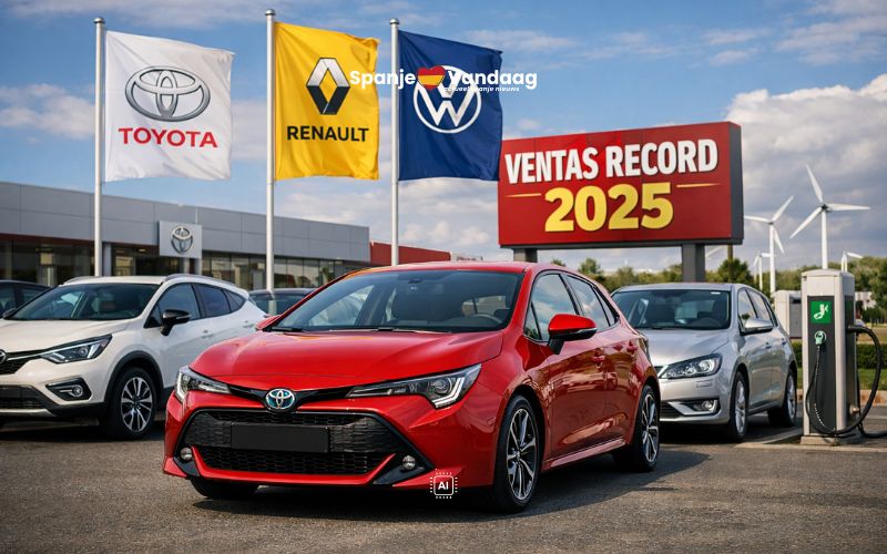 Toyota is opnieuw het bestverkopende automerk in Spanje in 2025