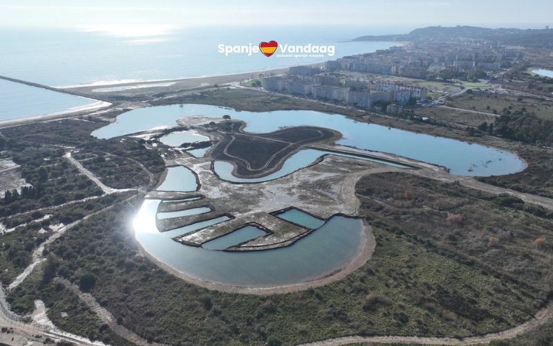 Nieuw bos- en moerasgebied aan zee bij La Pineda aan de Costa Dorada