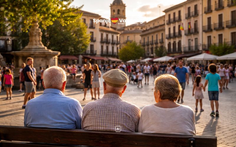 Spanje vergrijst sneller dan ooit met recordaantal ouderen in 2025