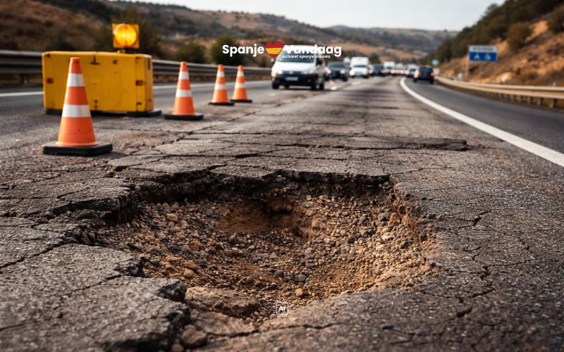 Alarm over slechte staat van duizenden kilometers Spaanse wegen