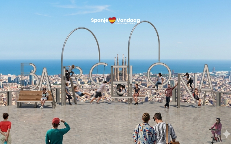 Barcelona krijgt gigantische Hollywood-achtige letters bij het Tibidabo-pretpark