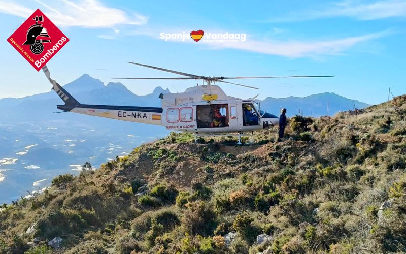 Belgische wandelaarster met helikopter gered bij Peñón de Ifach in Calpe