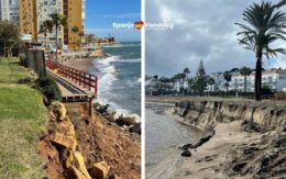 Zware stormen richten grote schade aan op stranden van de Costa del Sol