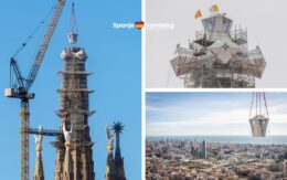 Sagrada Familia bereikt hoogste punt met plaatsing kruis op toren van Jezus Christus