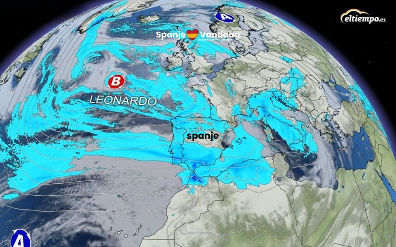 Stormentrein brengt zware regen en overstromingsrisico naar Spanje