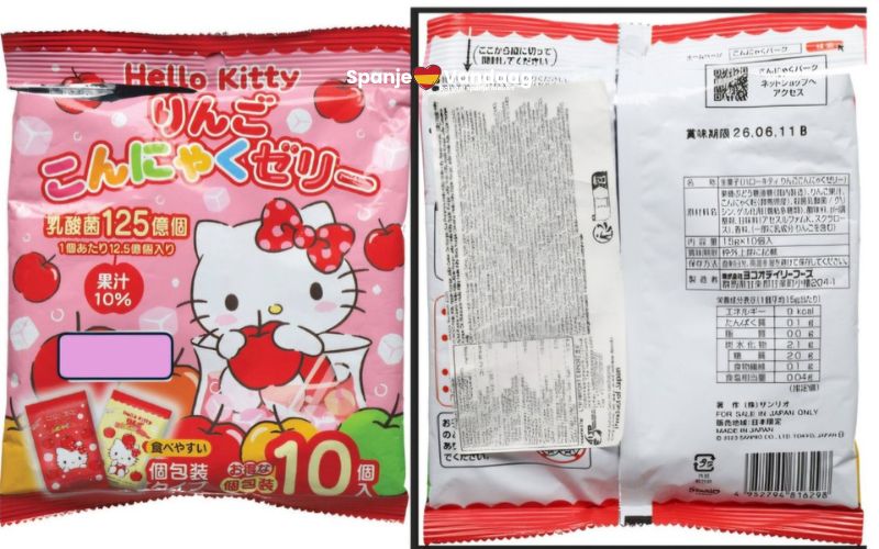 Nederlandse waarschuwing voor Hello Kitty snoepjes vanwege verstikkingsgevaar geldt ook in Spanje