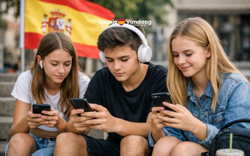Spaanse tieners besteden meer tijd aan sociale media dan Franse, Britse en Amerikaanse leeftijdsgenoten