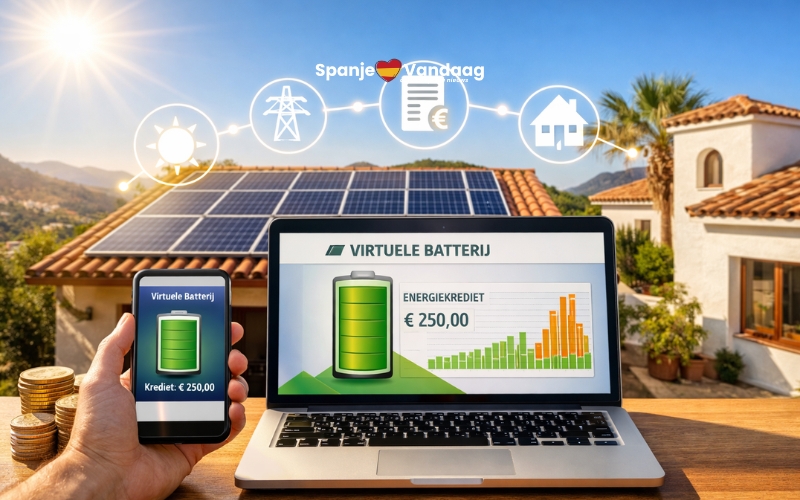 Waarom een virtuele batterij steeds populairder wordt bij gebruik zonnepanelen in Spanje
