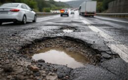 Regen en slecht onderhoud zorgen voor gevaarlijke gaten in Spaanse snelwegen