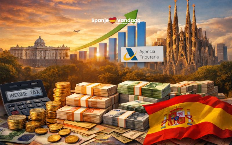 Spaanse belastinginkomsten breken record en gaan door grens van 300 miljard euro