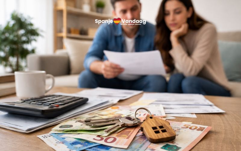 Spaanse huishoudens betalen gemiddeld 80 euro per maand meer voor wonen