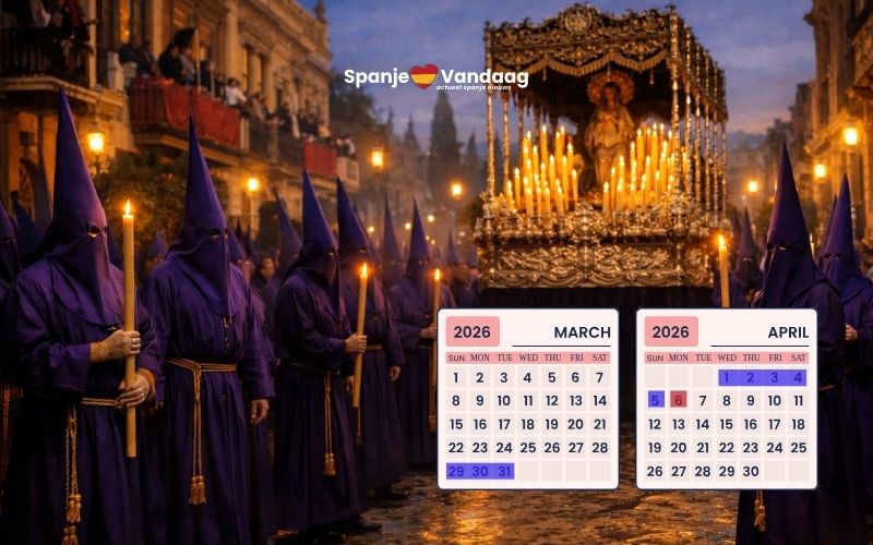 Belangrijke data en feestdagen tijdens Semana Santa 2026 in Spanje
