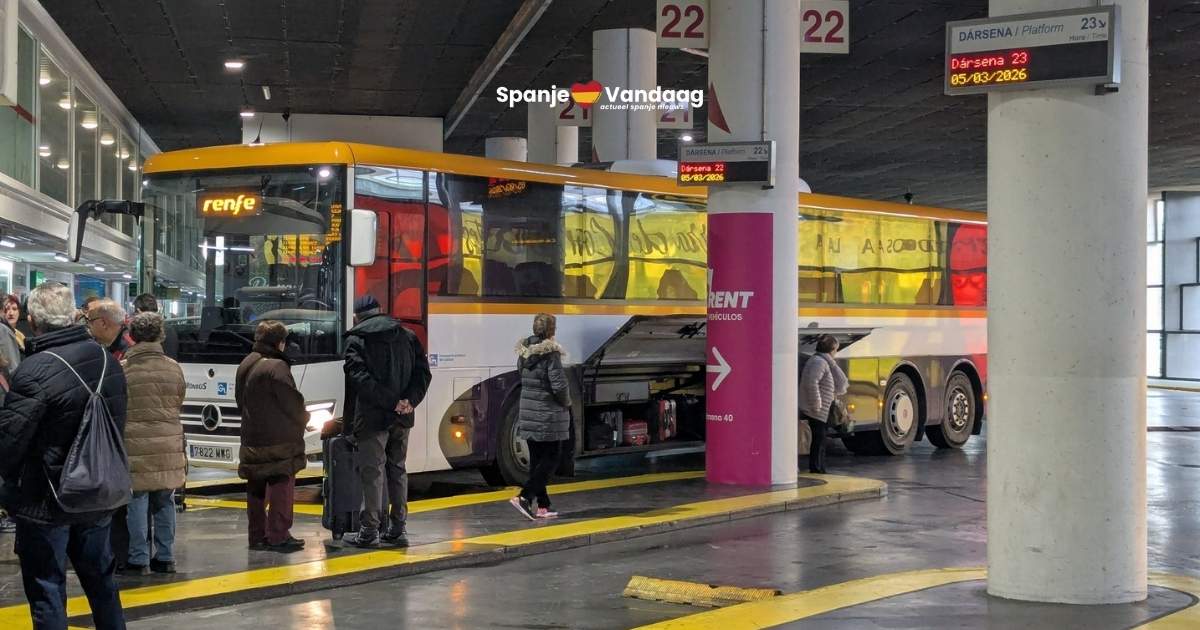 Reizigers in Spanje massaal de bus in door spoorwerken in het hele land