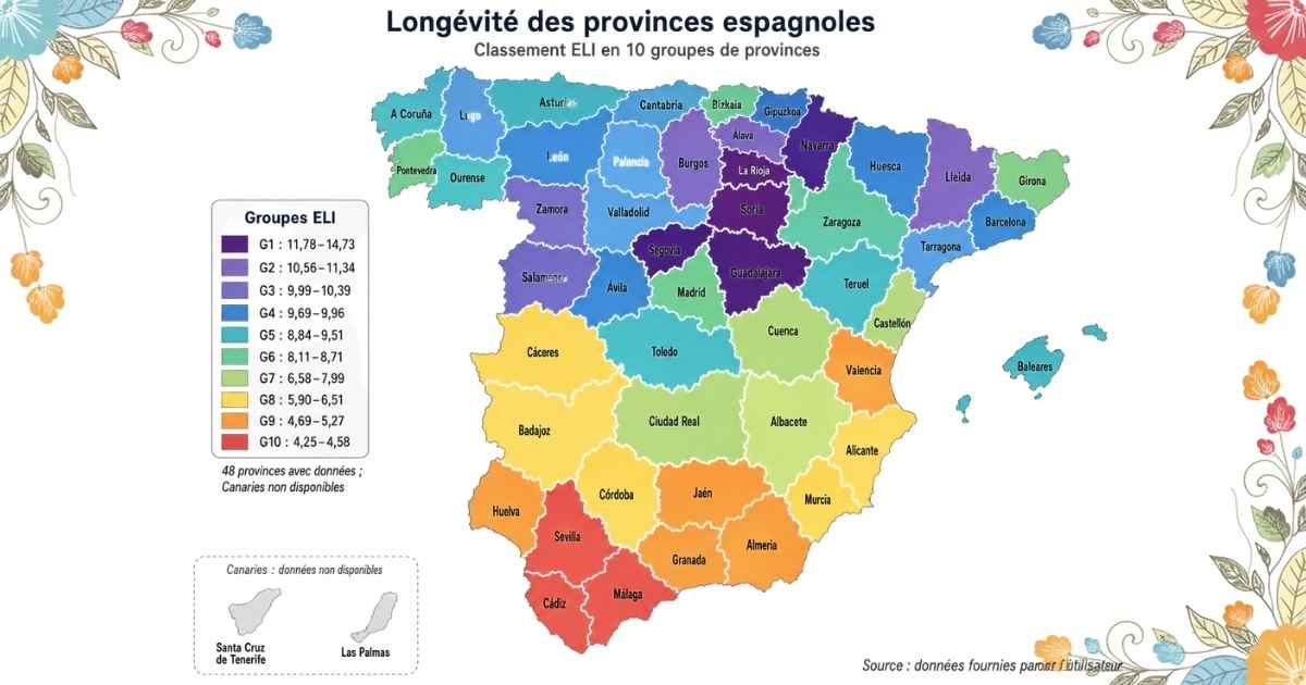 Longevity-kaart van Spanje: in deze vijf provincies worden bewoners het vaakst honderd